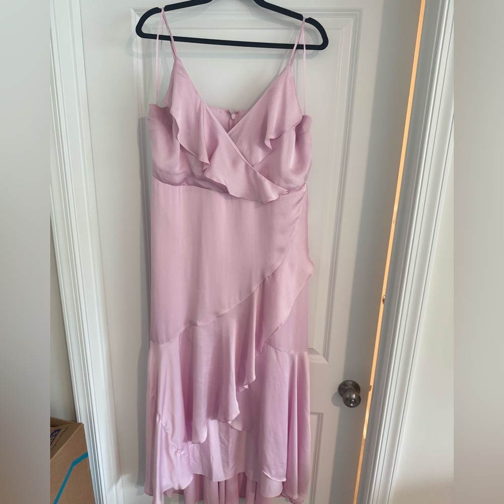 Express Light Pink Ruffle Dress